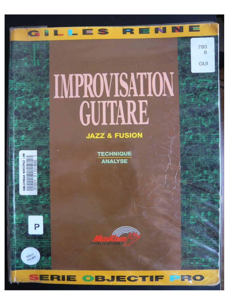 [GRATUIT] Improvisation Guitare PDF Jazz/Fusion de Gilles Renne (1994)