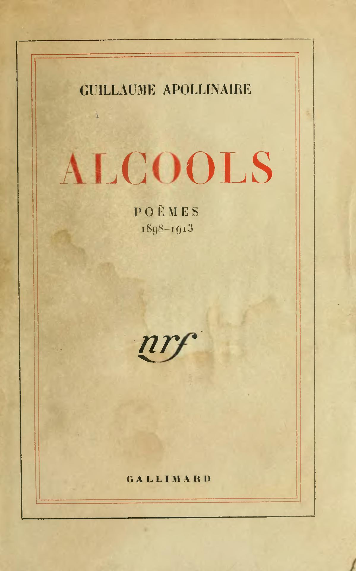 Alcools Apollinaire PDF