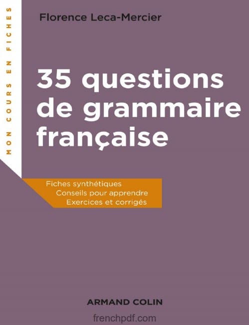 35 questions de grammaire francaise pdf