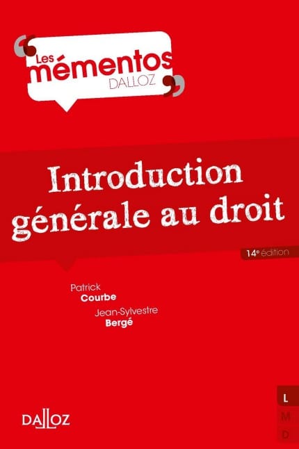 Introduction générale au droit pdf de Patrick Courbe / Jean-Sylvestre Bergé