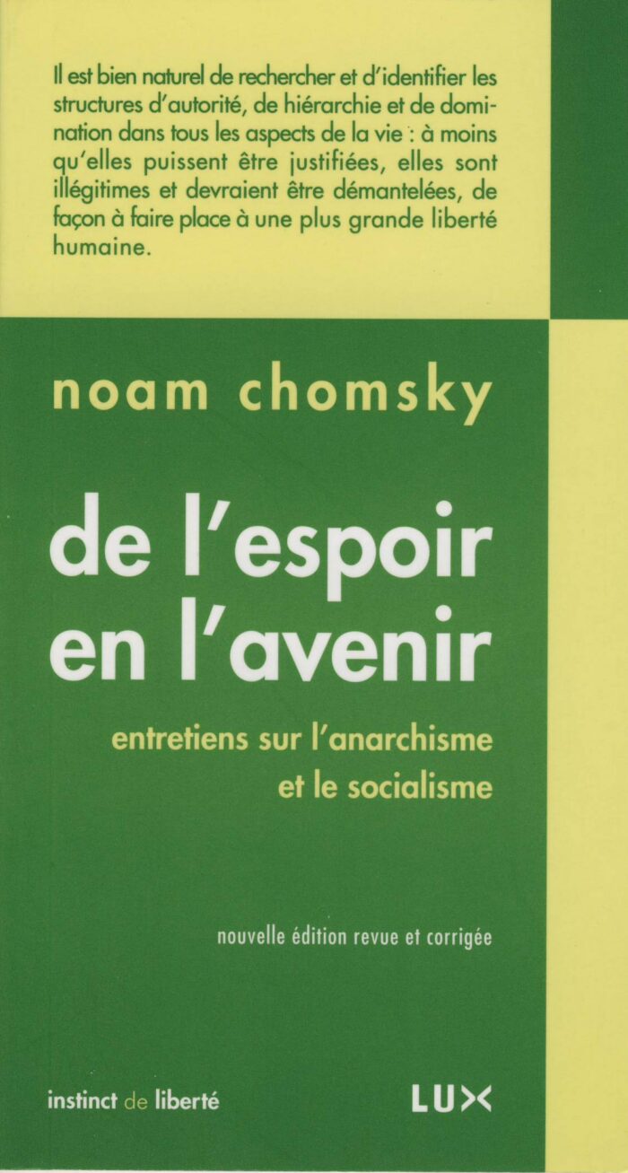 De l’Espoir en l’Avenir PDF de Noam Chomsky (2001)