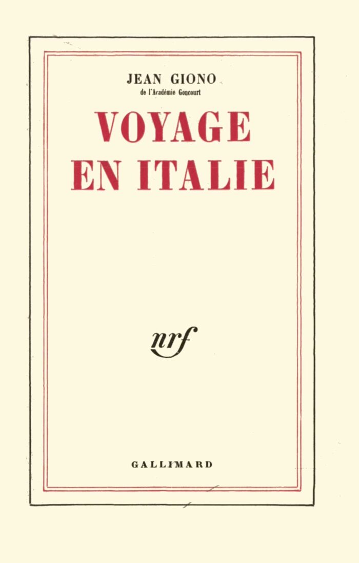 Voyage en Italie PDF Jean Giono (1979)