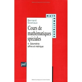 geometrie cours de mathematiques speciales tome 4 pdf